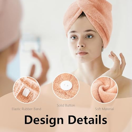 VLM 3 Pack Microfiber Hair Towels for Women 1