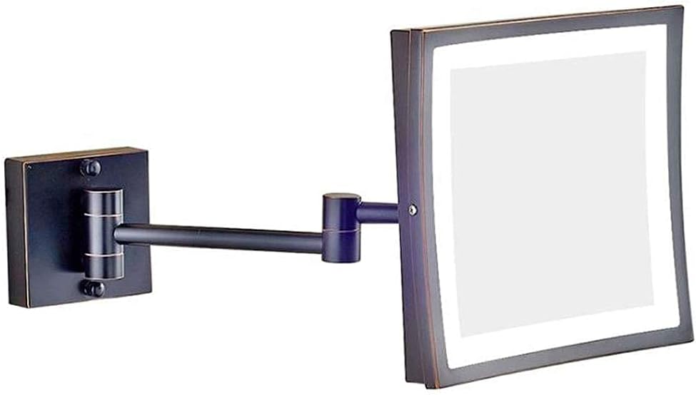 DEIHGE Makeup Mirror 3X Magnification Wall Mounted LED Lighted Vanity Mirror