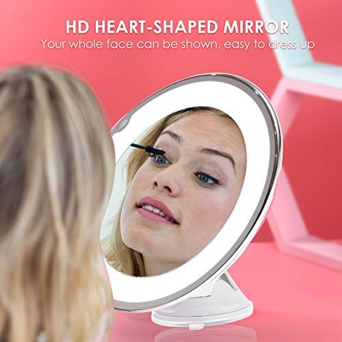 Angoily 10x Magnification LED Makeup Mirror for Women