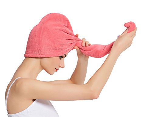 HOPESHINE Hair Towel Twist 3-Pack Blue Purple Rose Red