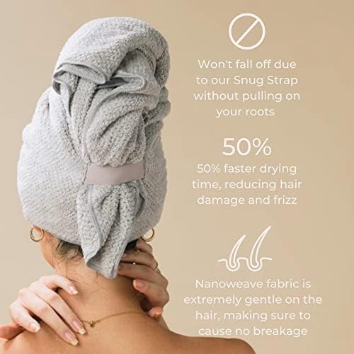 VOLO Hero Cloud Pink Hair Towel with Snug Strap