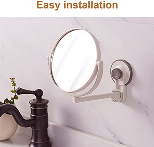 YUYTE Foldable Double Sided Wall Vanity Mirror Lighted Makeup Mirror