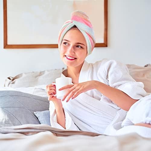 AuroTrends Microfiber Hair Towel 2Pack - Rainbow Set