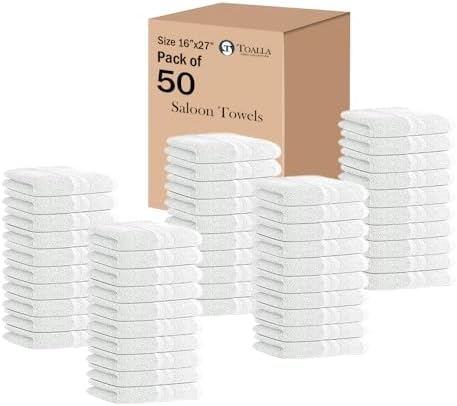 TOALLA 100 Cotton Towel Set of 50 - 16x27in White