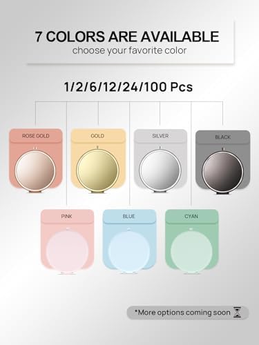 Compact Double-Sided Mirror for Purse with 1X2X Magnification