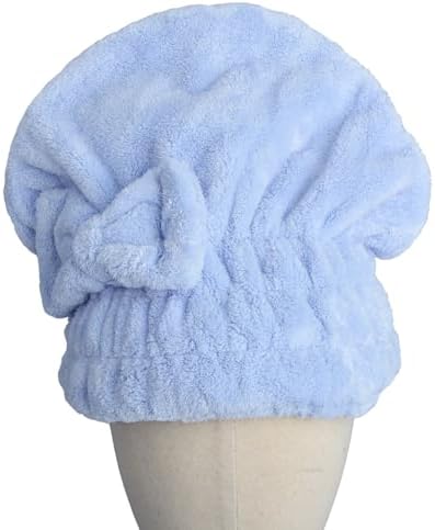 HOPESHINE Microfiber Hair Towel Cap - Quick Dry Super Absorbent Anti Frizz