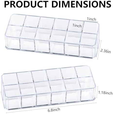 12-Slot Acrylic Lipstick Organizer Case