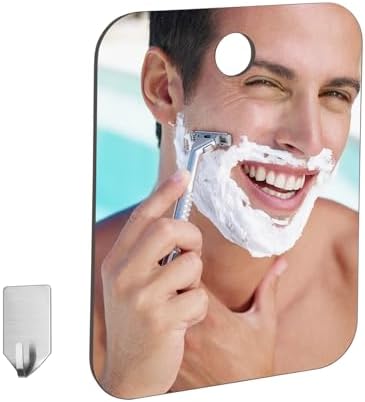 Fog Free Shower Mirror with Sticky Hook 1