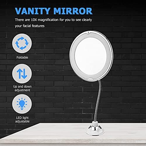 DOITOOL 10x Magnifying LED Vanity Mirror