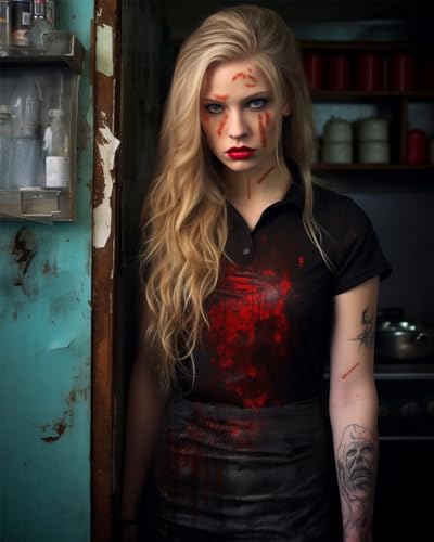 Horror Realistic Fake Blood Wound Stickers 5pcs
