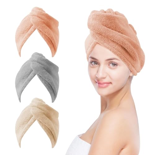 VLM 3 Pack Microfiber Hair Towels for Women 1