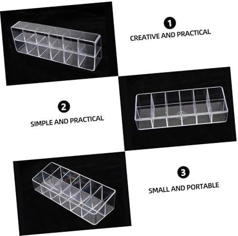 PartyKindom Clear Lipstick Display Organizer with Lid