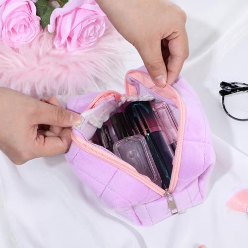 Sibba Small Fluffy Makeup Case Travel Organizer