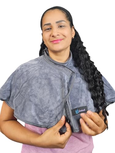 JADASH Grey Microfiber Shoulder Cape Towel