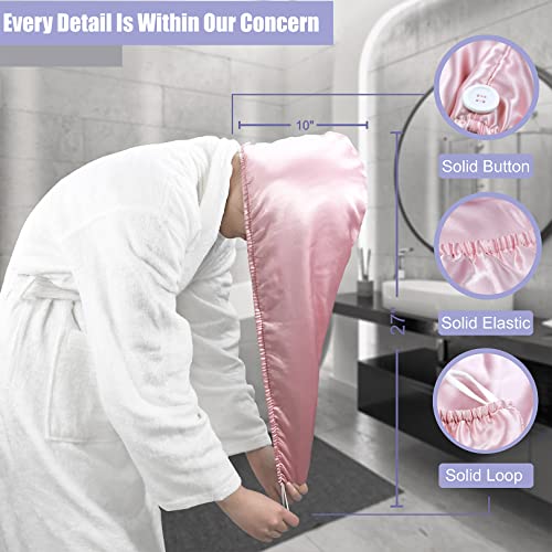 YoulerTex 2Pack Microfiber Hair Towel Wrap Turban for Women Girls