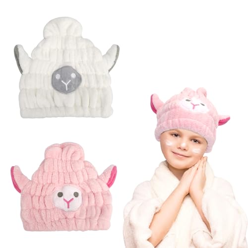 Unaone 2 PCS Microfiber Hair Drying Towel for Kids Girls