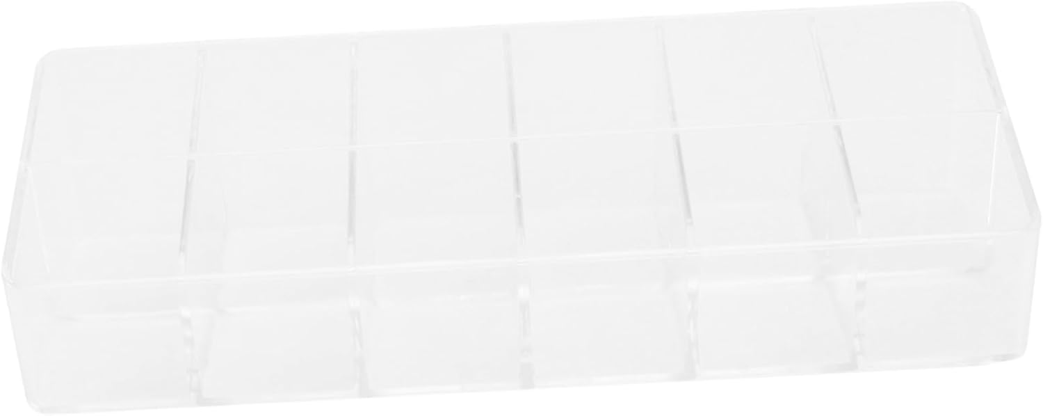 VICASKY Transparent Lip Gloss Storage Case for Lipstick Nail Polish