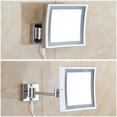 DEIHGE Makeup Mirror 3X Magnification Wall Mounted LED Lighted Vanity Mirror