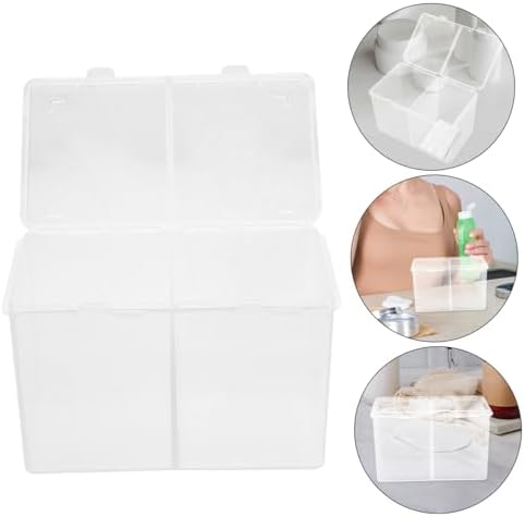 OATIPHO Cotton Pads Holder Case Durable Storage Box with Compartments