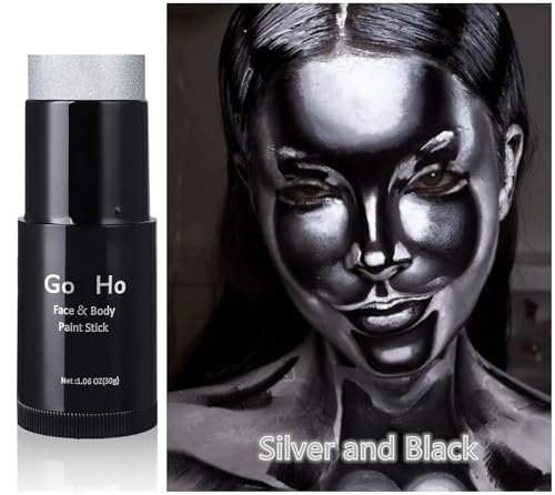 Go Ho Cream-Blendable Silver Face Paint Stick 106 oz