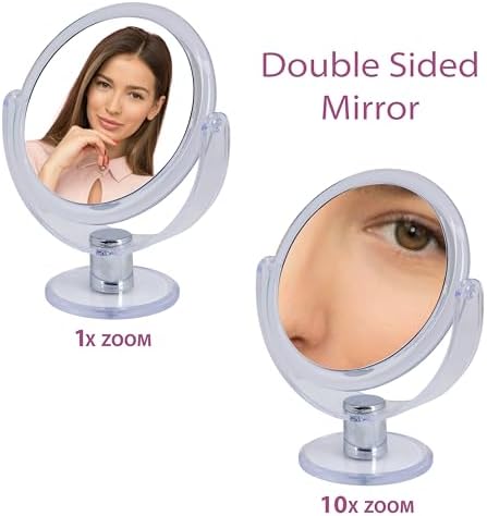 Bath Bliss Dual Sided 10X Magnification Vanity Mirror