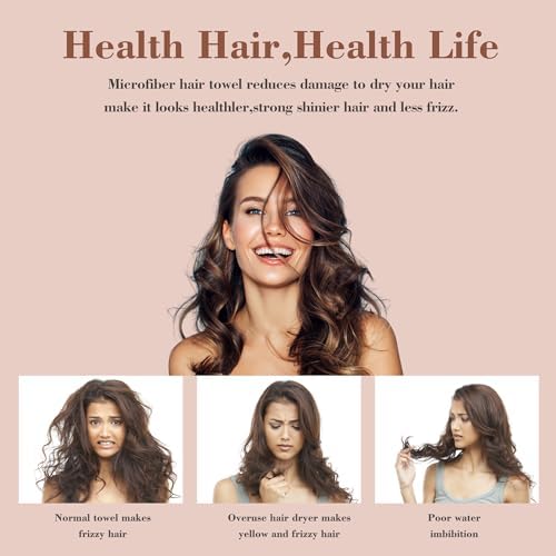 Bsofter Satin Microfiber Hair Towel Wrap for Women