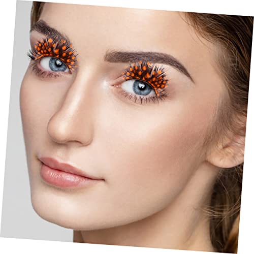 SOIMISS 2 Pairs Wispy Fluffy False Eyelashes Orange