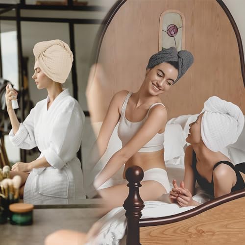 Super Absorbent Microfiber Hair Towel with Button