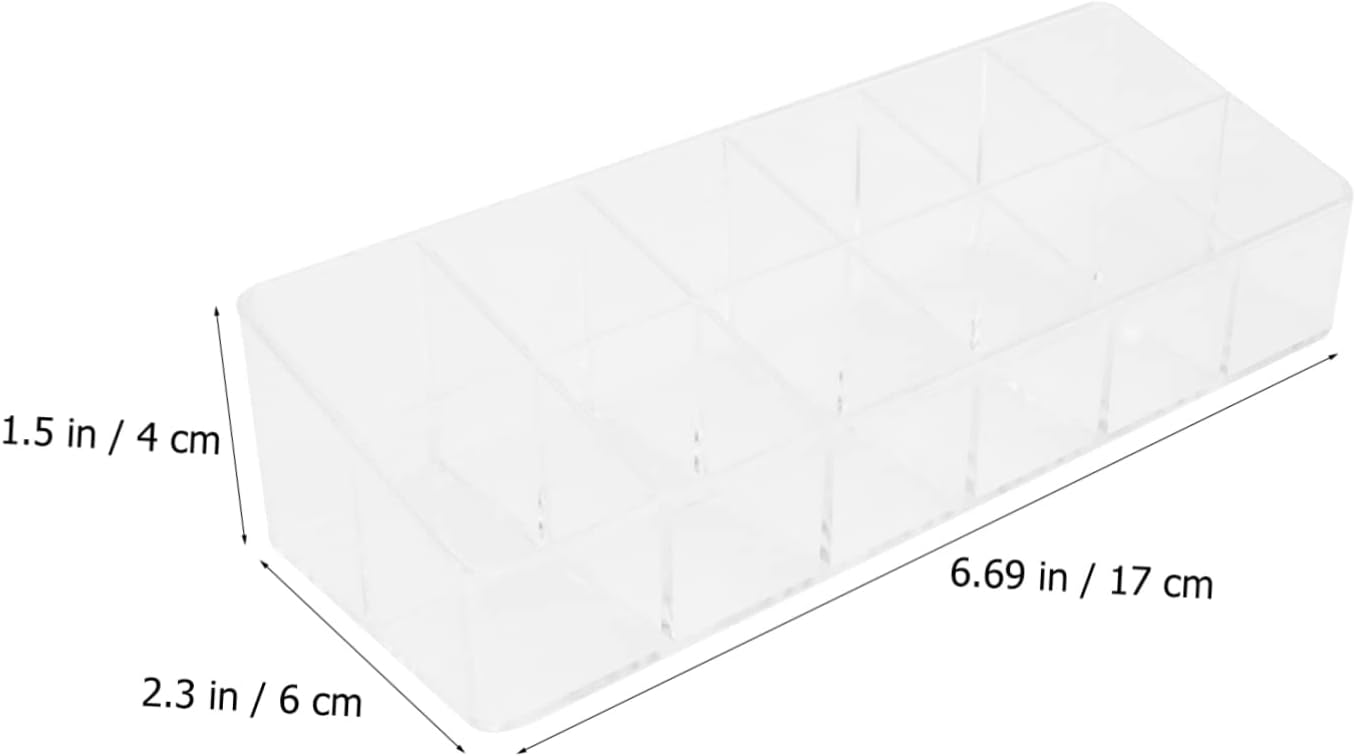 FRCOLOR Transparent Multigrid Lipstick Holder Organizer
