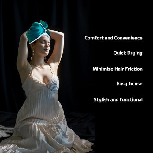 Chloven Satin Microfiber Hair Wrap - Anti Frizz Lightweight Quick Drying