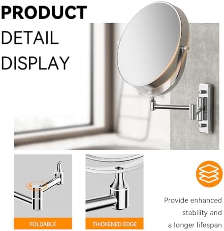 Auxmir 1X20X Double-Sided Wall Mirror with Tweezers 1