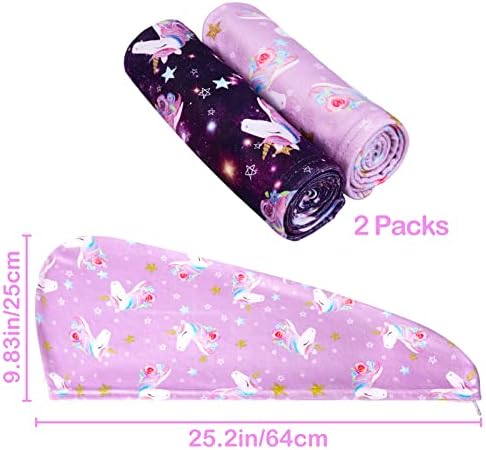 FIOBEE Microfiber Hair Towel Wrap Purple
