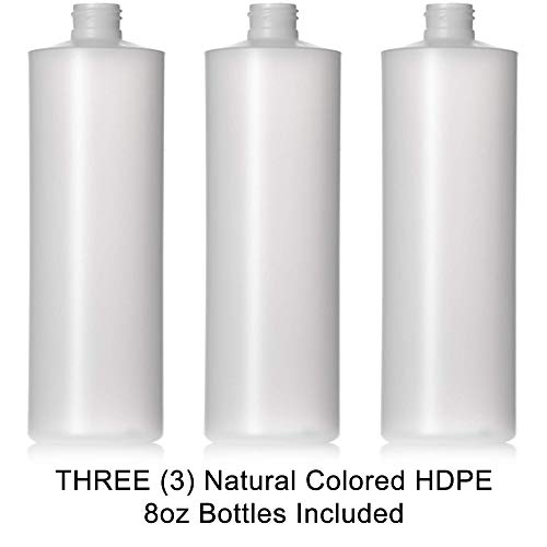 Aromine 8oz HDPE Squeeze Bottles 3 Pack