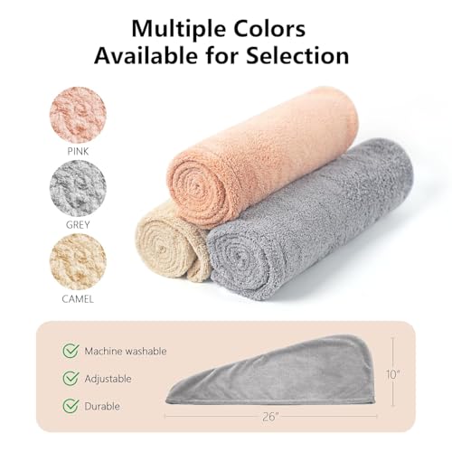 VLM 3 Pack Microfiber Hair Towels for Women 1