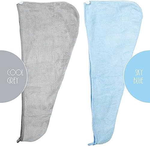 ForPro Premium Microfiber Hair Towel Wrap 2-Pack 1