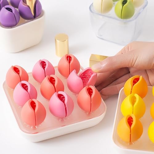 ACUDUDOMA Flower Cosmetic Display Case for Lipstick Organizer Pink