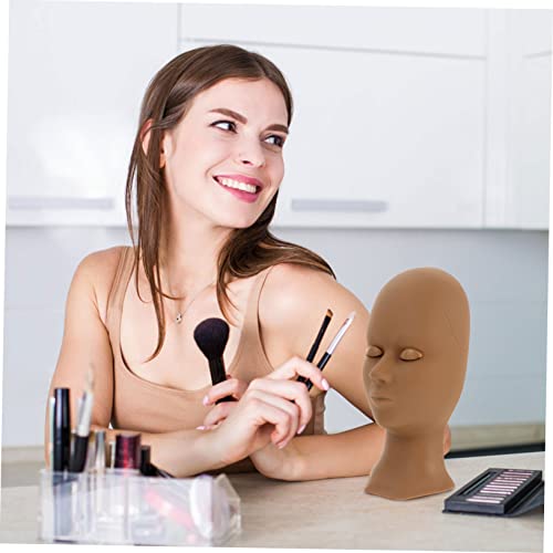 Ipetboom Makeup Practice Face Replaceable Eyelids Lash Head Mold