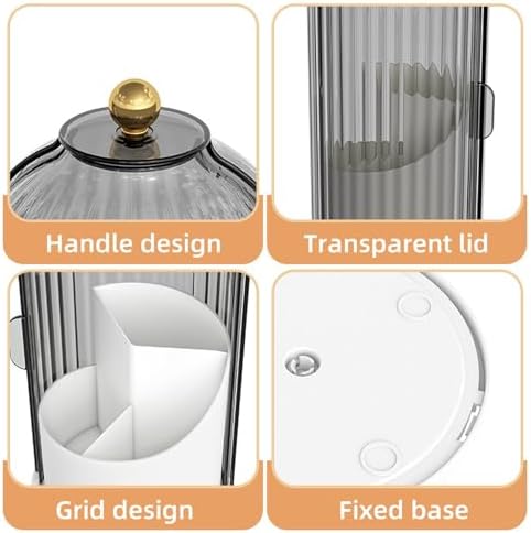 Concealed Toothbrush Holder with Sliding Lid and 360 Rotating Design