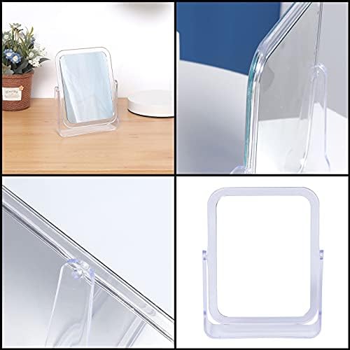 LONGSHENG Desk Makeup Mirror 360 Rotation Flexible with Stand