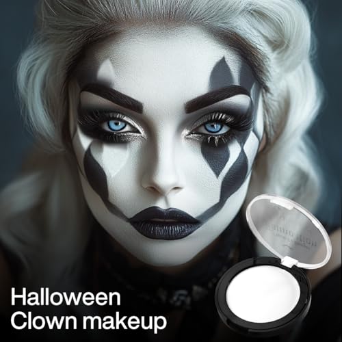 Goth White Face Paint Foundation for Halloween Costumes