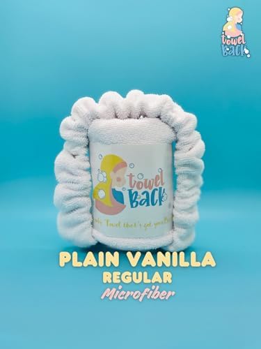 Towel Back Plain Vanilla Microfiber Hair Drying Towel 1