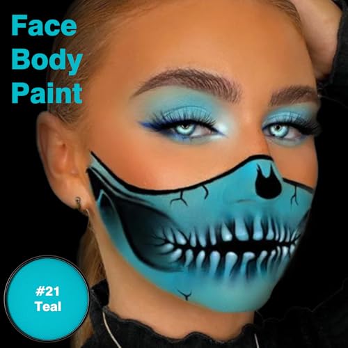 FREEORR Teal Body Paint Makeup 30G for Halloween Costume