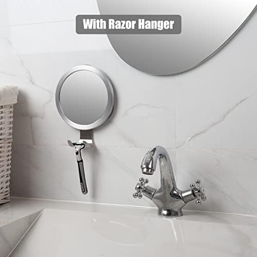 Fogless Shower Mirror with 3 Suction Cups and Hook 1