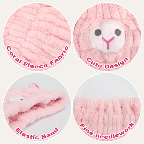 Unaone 2 PCS Microfiber Hair Drying Towel for Kids Girls