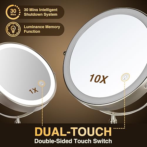 VORREMIRR Rechargeable Lighted Makeup Mirror Wall Mount