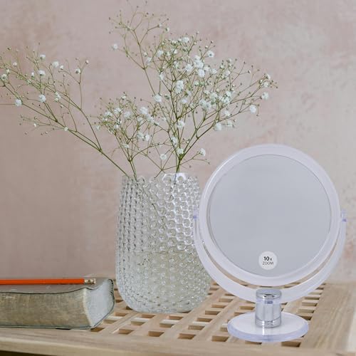 Bath Bliss Dual Sided 10X Magnification Vanity Mirror
