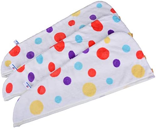 HOPESHINE Microfiber Hair Towel Wrap for Kids 3-Pack