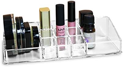 Ikee Design Cosmetic Tray with 2 Large Compartments and 9 Lipstick Holders 1
