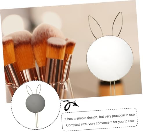 Healvian Wall Mounted Bunny Ear Makeup Mirror 1