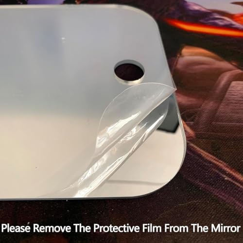 NKJVE Shatterproof Fogless Shower Mirror for Shaving and Makeup